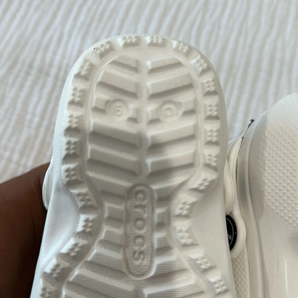 Kids White Clogs with Gray Lining